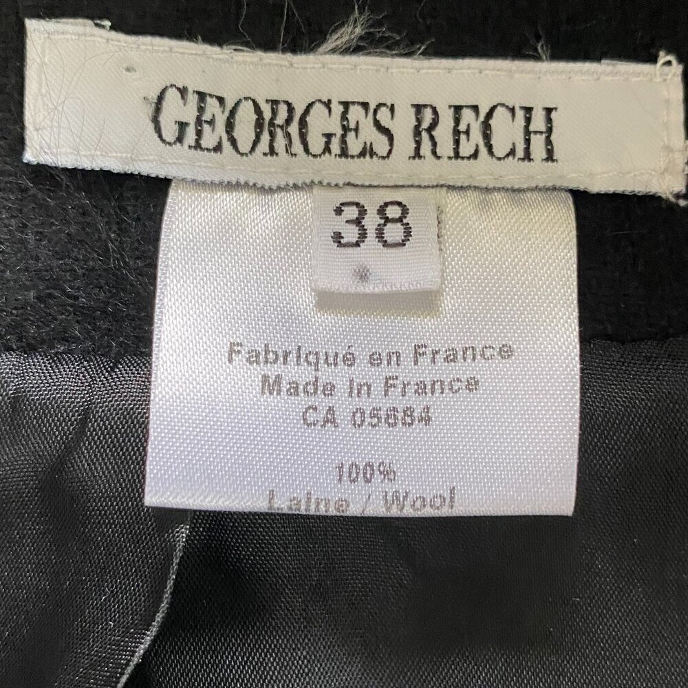 Georges Rech Wool Fur Trim Textured Jacket Sz 6​​​​​​ - Picture 10 of 14